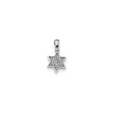 Sterling Silver Star of David Pendant with Cubic Zirconia, Jewish Symbol Jewelry for Women