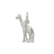 Sterling Silver Giraffe Charm Pendant, Detailed Animal Design, Jungle Wildlife Theme