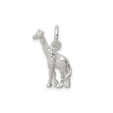 Sterling Silver Giraffe Charm Pendant, Detailed Animal Design, Jungle Wildlife Theme
