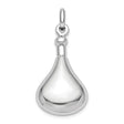Sterling Silver Teardrop Ladle Pendant, Miniature Spoon Charm, Kitchen-Inspired Jewelry for Women