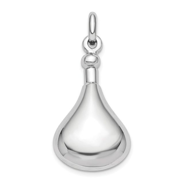 Sterling Silver Teardrop Ladle Pendant, Miniature Spoon Charm, Kitchen-Inspired Jewelry for Women