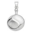 Polished Screw Top Ash Holder Charm Pendant in Real 925 Sterling Silver