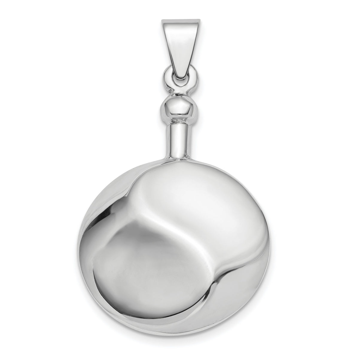 Polished Screw Top Ash Holder Charm Pendant in Real 925 Sterling Silver
