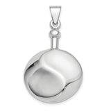 Polished Screw Top Ash Holder Charm Pendant in Real 925 Sterling Silver