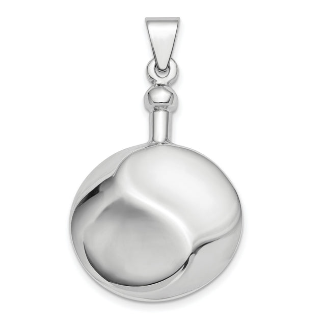 Polished Screw Top Ash Holder Charm Pendant in Real 925 Sterling Silver