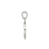 Sterling Silver Isa Rune Pendant with Raised Vertical Bar, Norse Viking Amulet for Clarity and Stillness