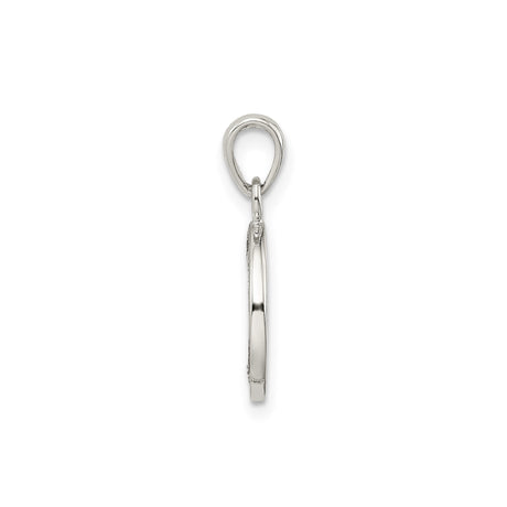Sterling Silver Isa Rune Pendant with Raised Vertical Bar, Norse Viking Amulet for Clarity and Stillness