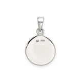 Sterling Silver Initial N Pendant with Textured Round Disc Charm Jewelry