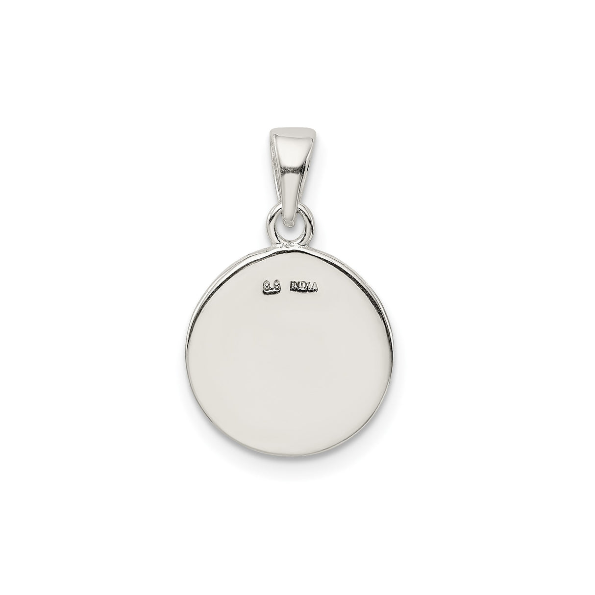 Sterling Silver Initial S Pendant, Round Textured Medallion Letter Charm, Unisex Monogram Jewelry
