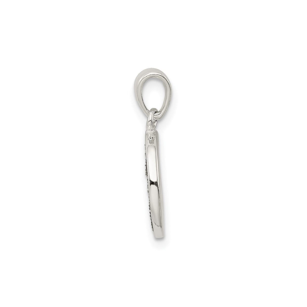 Sterling Silver Tau Cross Pendant with Polished Round Medallion, Spiritual Catholic Jewelry