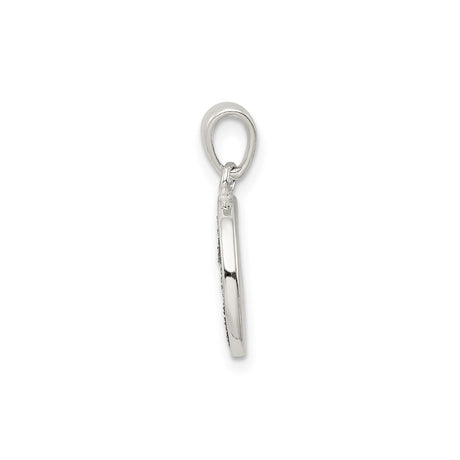Sterling Silver Tau Cross Pendant with Polished Round Medallion, Spiritual Catholic Jewelry