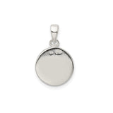 Sterling Silver Tau Cross Pendant with Polished Round Medallion, Spiritual Catholic Jewelry