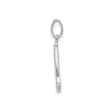 Sterling Silver Initial Pendant Charm, Script Letter A Monogram Jewelry for Women or Unisex Wear
