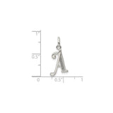 Sterling Silver Initial Pendant Charm, Script Letter A Monogram Jewelry for Women or Unisex Wear