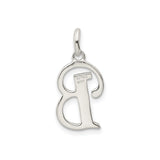 Sterling Silver Letter B Pendant Charm with Polished and Textured Design