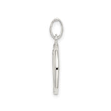 Sterling Silver Initial D Pendant with Polished and Textured Finish, Script Letter Charm Jewelry