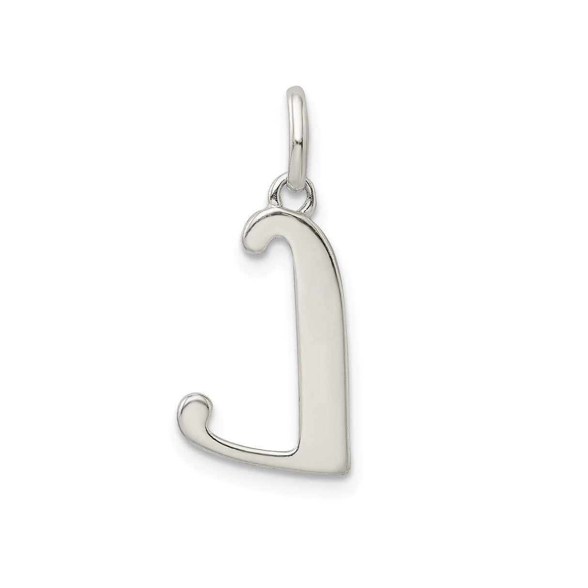 Sterling Silver Letter L Pendant, Textured Alphabet Charm, Minimalist Monogram Jewelry