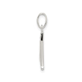 Sterling Silver Script Letter M Pendant, Polished and Textured Monogram Charm for Women