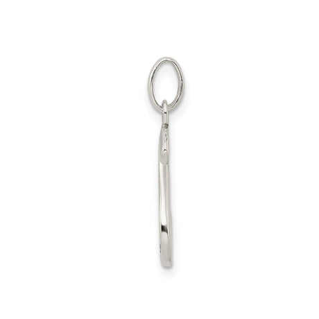 Sterling Silver Initial Pendant with Polished and Textured Finish, Letter S Charm for Women