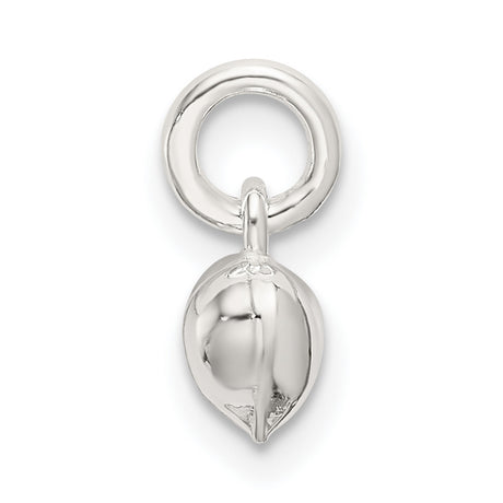 Sterling Silver Heart Pendant, 3D Puffed Charm with Polished Finish, Minimalist Romantic Design