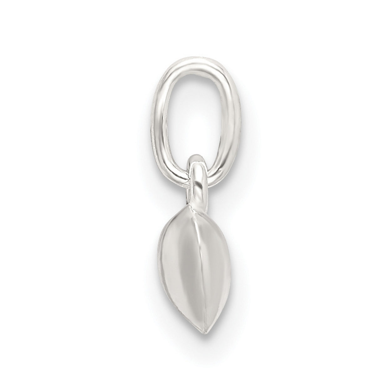 Sterling Silver Heart Charm Pendant, Smooth Puffed Love Symbol for Women
