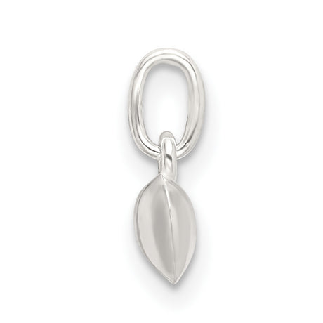 Sterling Silver Heart Charm Pendant, Smooth Puffed Love Symbol for Women