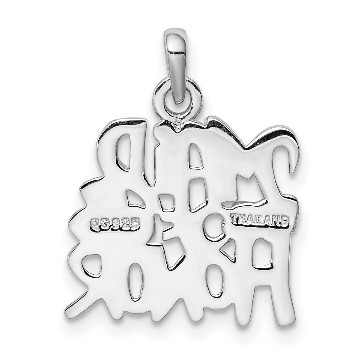 Sterling Silver Maid of Honor Pendant with Floral Accents, Bridal Charm for Women