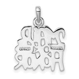 Sterling Silver Maid of Honor Pendant with Floral Accents, Bridal Charm for Women