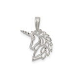 Sterling Silver Unicorn Pendant, Openwork Fantasy Design for Women and Girls
