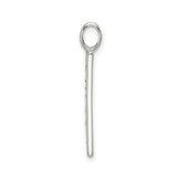 Sterling Silver Vertical Bar Pendant, Unisex Design with Family Message, Modern Minimalist Style