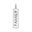 Sterling Silver Vertical Bar Pendant, Unisex Design with Family Message, Modern Minimalist Style