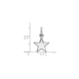Sterling Silver Star Pendant Charm, Open-Frame Five-Pointed Symbol, Minimalist Design