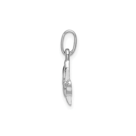 Sterling Silver Lotus Pendant with Cubic Zirconia, Yoga and Meditation Inspired Charm for Women