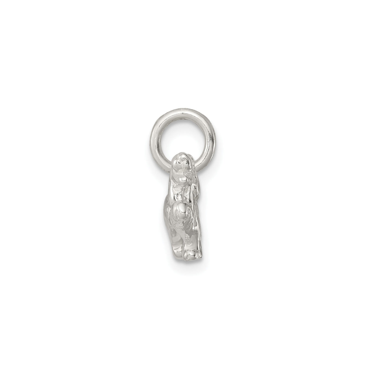 Sterling Silver Dog Pendant, Playful Pet Design, Animal Charm for Women