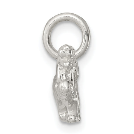 Sterling Silver Dog Pendant, Playful Pet Design, Animal Charm for Women