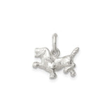 Sterling Silver Dog Pendant, Playful Pet Design, Animal Charm for Women