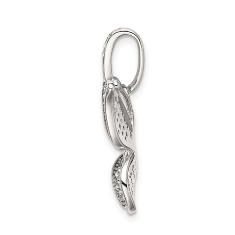 Sterling Silver Butterfly Pendant with Cubic Zirconia, Nature-Inspired Jewelry for Women