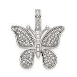 Sterling Silver Butterfly Pendant with Cubic Zirconia, Nature-Inspired Jewelry for Women