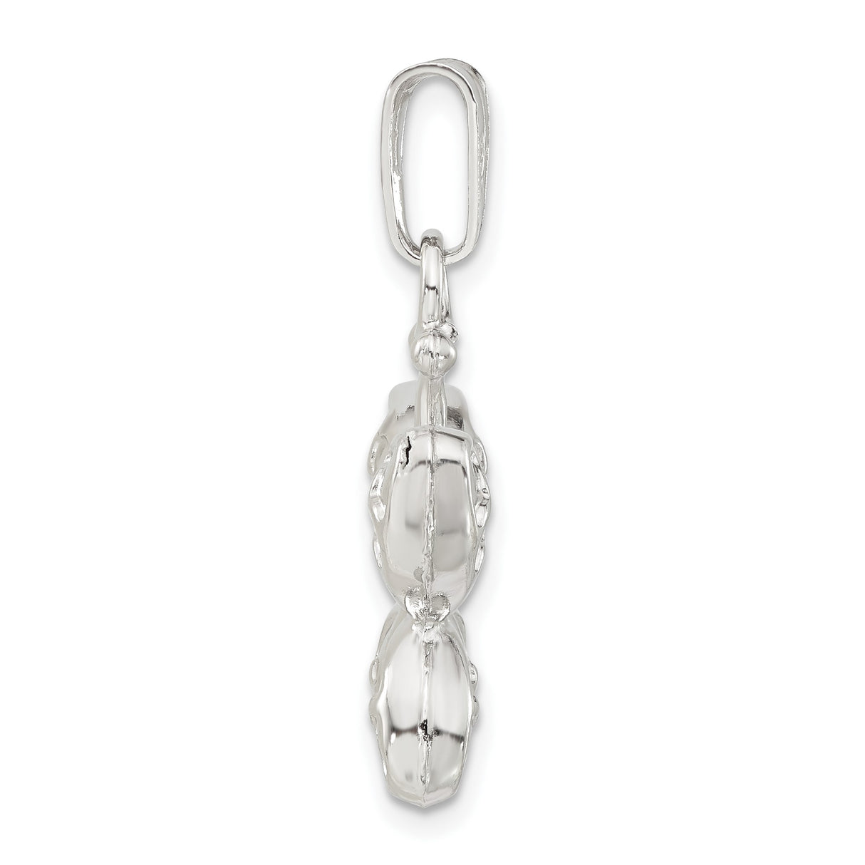 Sterling Silver Butterfly Pendant with Heart-Shaped Wings, Nature-Inspired Transformation Theme