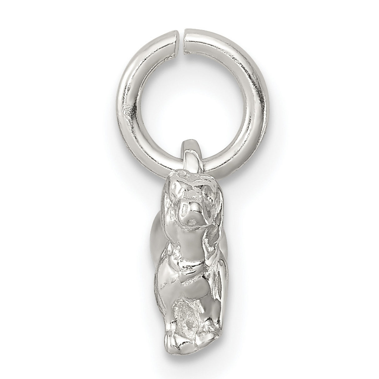 Sterling Silver Dachshund Dog Charm Pendant, Detailed Silhouette Pet Jewelry for Women