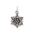 Sterling Silver Pendant with Edelweiss Alpine Flower, Floral Detailing, Folk-Inspired Jewelry for Women