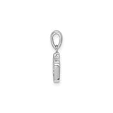 Sterling Silver Horseshoe Pendant with Cubic Zirconia, Western Equestrian Style
