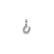 Sterling Silver Horseshoe Pendant with Cubic Zirconia, Western Equestrian Style