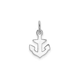 Sterling Silver Anchor Pendant Charm, Openwork Nautical Design for Women or Unisex Wear