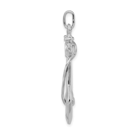Sterling Silver Anchor Pendant with Rope Detail, Nautical Christian Symbol for Women or Unisex