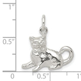 Cat Charm Pendant in Real 925 Sterling Silver