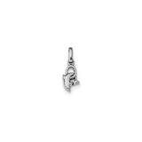 Sterling Silver Dolphin Pendant, Leaping Ocean Charm, Nautical Marine Life Jewelry