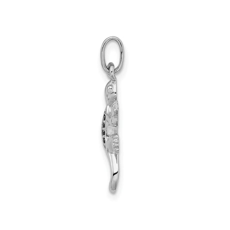 Sterling Silver Lizard Pendant with Cubic Zirconia, Spiritual Gecko Jewelry for Nature Lovers