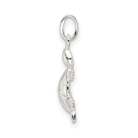 Sterling Silver Turtle Pendant with Sunburst Shell Design, Ocean-Inspired Symbolic Jewelry