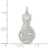 Cat Charm Pendant in Real 925 Sterling Silver